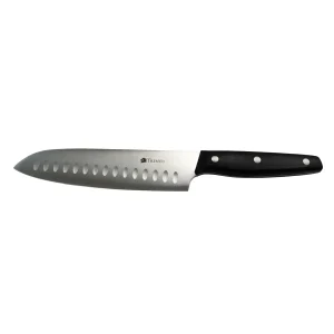 Cuchillo Santoku 7 Pakka Negro Hoja Lisa Acero
