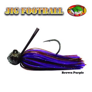 AGR BAITS Football Jig 3/8 oz – Brown Purple