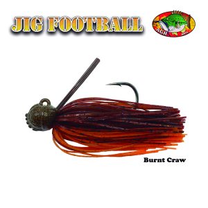 AGR BAITS Football Jig 3/8 oz – Burnt Craw