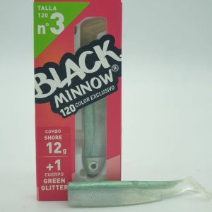 Black Minnow Talla 3 Combo 12 gramos Green Glitter